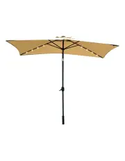 [Arcadia Furniture] Outdoor Umbrella with Solar Led Lights 3x2m in Beige