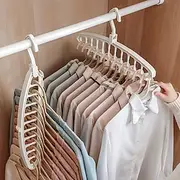 1pc Multi Hole Clothes Hanger, Multifunctional Folding Clothes Drying Rack, Space Saving Magic Hanger, Home Wardrobe Student Dormitory Drying Rack for Trousers