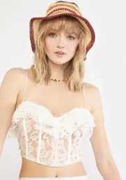 [For Love & Lemons] Jillian Corset Crop Top