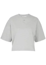 Giuseppe DI Morabito Logo Gloved Cotton T-shirt - Grey - L (UK14 / L) L (UK14 / L)