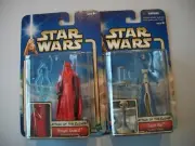 2002 Star Wars Attack of the Clones TAUN WE & ROYAL GUARD Figures New