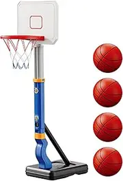 Children's Play Basketball Set - Interior Design Young Athlete Target, Adjustable Kid Hoop Sports Toy by the Pool, Adjustable Basketball Ring, Basketball Game for and Yard, Youth