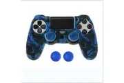 PS4 Controller Soft Silicone Protective Cover Blue & Black