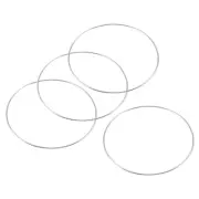 180mm(7.09") OD Metal O Ring Non-Welded Craft Hoops for DIY Silver Tone 4pcs