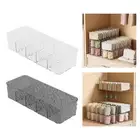 Sock Storage Box Rectangle Stackable Clear Underwear Drawer Organizer Closet