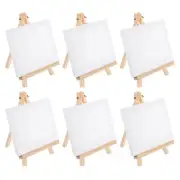 6set 5"x7" Canvas Easel Mini Stretched Display Canvas Panel Tripod Holder Stand