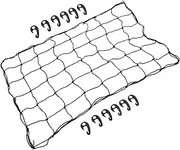 HEALEEP 1 Set Car Roof Cargo Net with Hooks Elastic Luggage Storage Net for Pickup Trucks Easy Install for Securely Holding Luggage Groceries Sports Gear