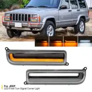 For 1997-2001 Jeep Cherokee XJ LED Front Corner Turn Signal DRL Parking Light (for: Jeep)