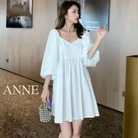 在飛比找蝦皮商城優惠-ANNE｜泡泡袖孕婦連身裙 M-XL【AD20123】裙 夏