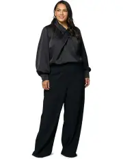 [Pink Dusk] Bang Bang Satin Blouse in Black