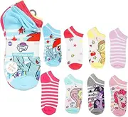 10-Pack My Little Pony No-Show Socks,Little Girls Shoe Size 10-4, Sock Size 6-8