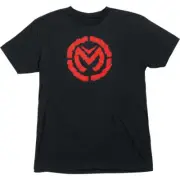 Moose Racing Fractured T-Shirt - Black/Red | 2XL