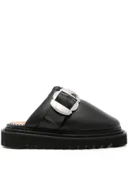 [Toga Pulla] decorative-buckle slippers 37 Black