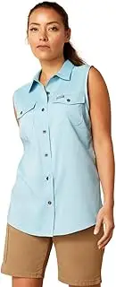 [ARIAT] Women's Rebar Made Tough Venttek Durastretch Tank, Bluejay Heather, 2XL