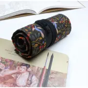 Colored Pencil Case Artist Paint Brush Holder Roll-up Men and Women