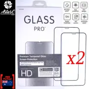 2x Full Cover Tempered Glass Screen Protector iPhone 14 13 12 11 Pro Max Mini