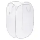 Mesh Laundry Hamper, Collapsible Laundry Baskets Bag, White