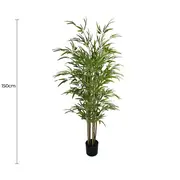 Premium Artificial Bamboo Plant Real Touch Leaves 150cm