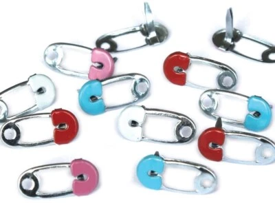 Safety Pins, Decorative Scrapbook Brads - Eyelet Outlet #86