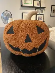 NWT Sold Out Pottery Barn Jack-O-Lantern Pillow Pumpkin Huge Plush Teddy Bear