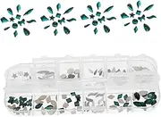 Unique Shape 120pcs Flatback Nail Art Gems DIY Nail Polish Decorations 12 Grids for Women's Home Use