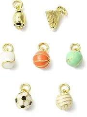 [Ipotkitt] Celestial Tool Gesture Music Note Sport Retro-Themed Dollar Sign Woven Net Fruit Dessert Religious Pink Ribbon Branch Brass Charms for Jewelry