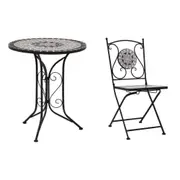 Bistro Set 3 Pcs Outdoor Patio Setting Garden Furniture Balcony Table And Chairs