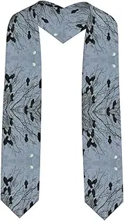 [EdWal] Black Crow Birds print Graduation Stole and Sash Class for Unisex Adult Honor Stole Honor Stole of 2025