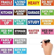 528 pcs Large Removable Home Moving Sticker Labels 20 Different Color-Coding Packing Label for Box Including Fragile and Customizable Blank