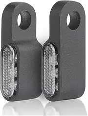 Turn Signal Indicator Motorcycle Indicators Turn Signal Light Handlebar Amber Signal Lamp Blinker Aluminum Alloy Intermitentes 12V(Black)