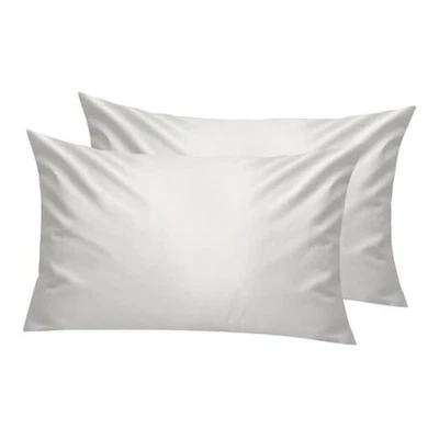 Standard Pillow Cases Set of 2, 300 Thread Count Standard (20" x 26") White