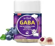 Sleep Gummies Supplements for Adult : GABA, L Theanine for Brain and Sleep Support, Melatonin-Free, Blueberry Flavor-60 Gummies