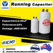 ICAR 40 UF RUN running capacitor 450V Motor 50/60Hz 4 pins best quality