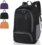 GUZHAIREN 30L Ultra Lightweight Foldable Backpack, Hiking Daypack Rucksack, Packable Unisex Water Resistant Walking Backpack for Outdoor Sports, Hiking, Travelling, Walking, Camping (Black)