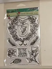 NEW Penny Black (Heart) Christmas 30-759 8 stamp set heart of sprigs 4x3.75