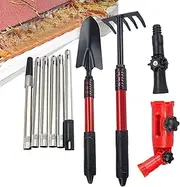 Gutter Cleaning Tool - Rake and Dustpan for Gutters with Extendable Gutters - Lightweight Tool for Leaf Removal and Drain Maintenance