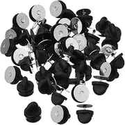 [VILLFUL] 1 Box Rubber Pin Buckle Flat Round Pin Back Pin Locks Tie Tack Lapel Pin Tie Tacks Blank Compact Pin Clutch Brooch Supply Replacement Pin and Back Handbag Multipurpose Alloy