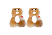2x Benbat Total Support Headrest Head Neck Rest Travel Baby 1-4y Car Pillow Bear