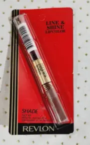 Revlon LINE & SHINE Lipcolor Lip Gloss + Liner Pencil Combo ~ PLUM MATTE ~ NEW!
