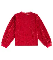 [The New Society] The New Society Galaxy sequined blouse Y 4 red
