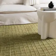 Abasco Green Knitted Wool Rug