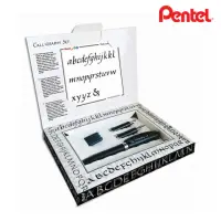 在飛比找momo購物網優惠-【Pentel 飛龍】德拉迪書法藝術鋼筆組(3款筆尖)