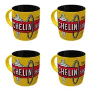 4PK Nostalgic-Art Ceramic Coffee/Tea Mug Michelin Tyres Bibendum 9x9cm Yellow
