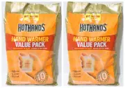 Lot of 2 Value Packs of 10 - HOTHANDS, HAND WARMERS, Exp Date 9/27