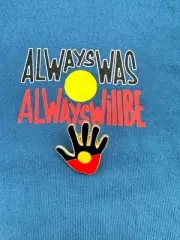 1 Aboriginal Flag Colour Hand Badge Pin Lapel Brooch Indigenous Red Black Yellow