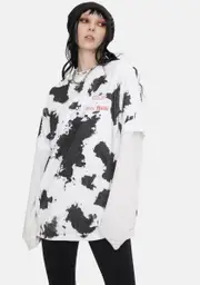 [Skim Milk] Vice Dairy Cow Print Tee