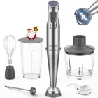 1100W Immersion Hand Blender, Stainless Steel Stick Blender 12-Speed & Turbo Mod