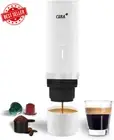 Portable Electric Espresso Machine, Mini, Ground Coffee & NS Capsules, White
