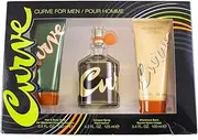 Curve by Liz Claiborne for Men - 3 Pc Gift Set 4.2oz Cologne Spray, 3.4oz Aftershave Balm, 3.4oz Showe Gel