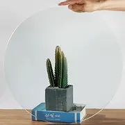 GLGBACAET Tempered Glass Round Table Top 20in 24in 28in 33in 36in Clear Table Top Protector，Dining/Patio/Coffee Glass Tops，Round Glass Tabletop(50cm/20in)